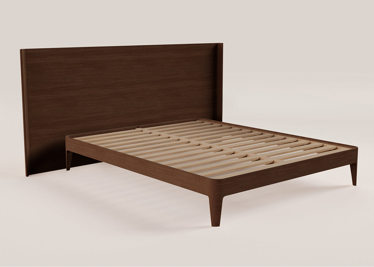 Bett mit Lattenrost aus massiver Eiche CLAIRIÈRE