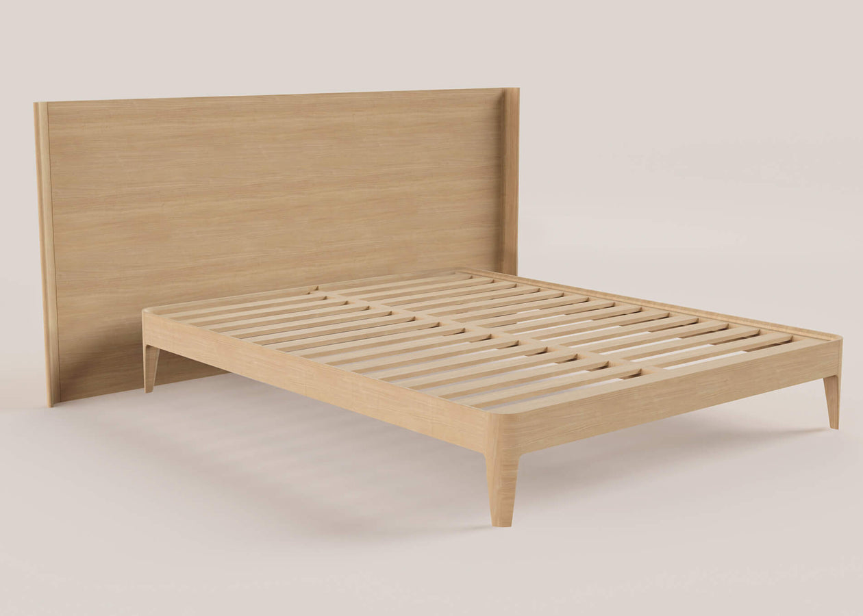 Bett mit Lattenrost aus massiver Eiche CLAIRIÈRE