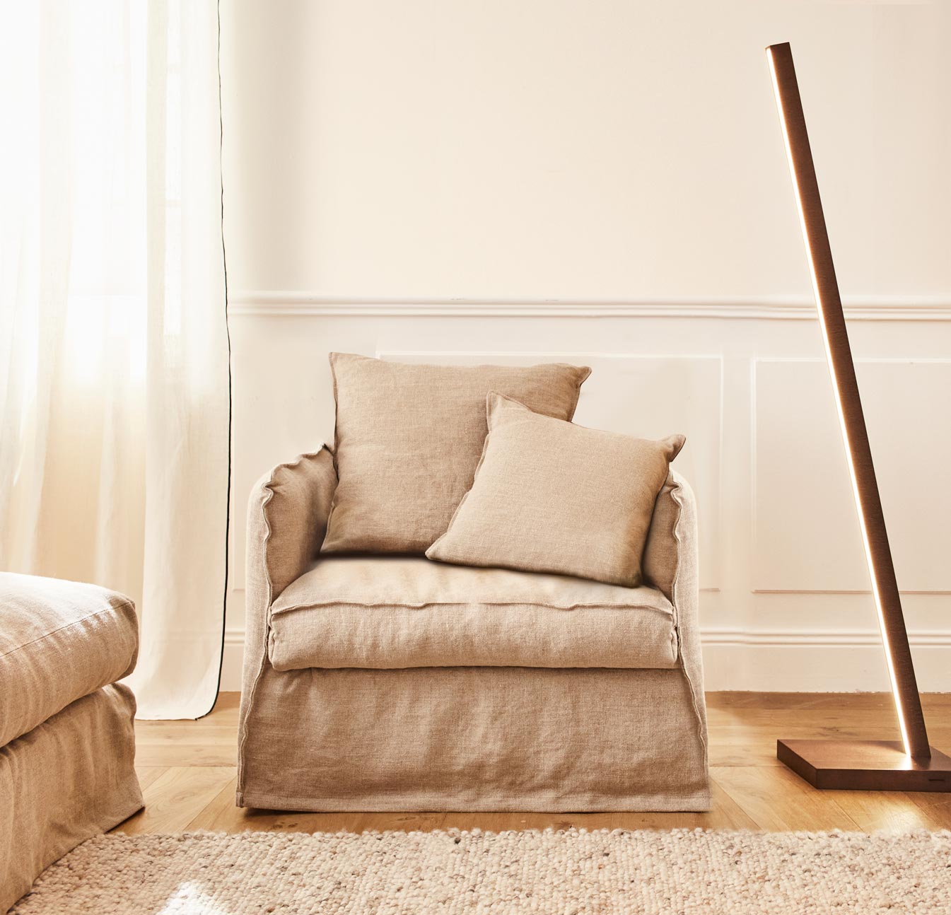 Fauteuil en lin OLIA