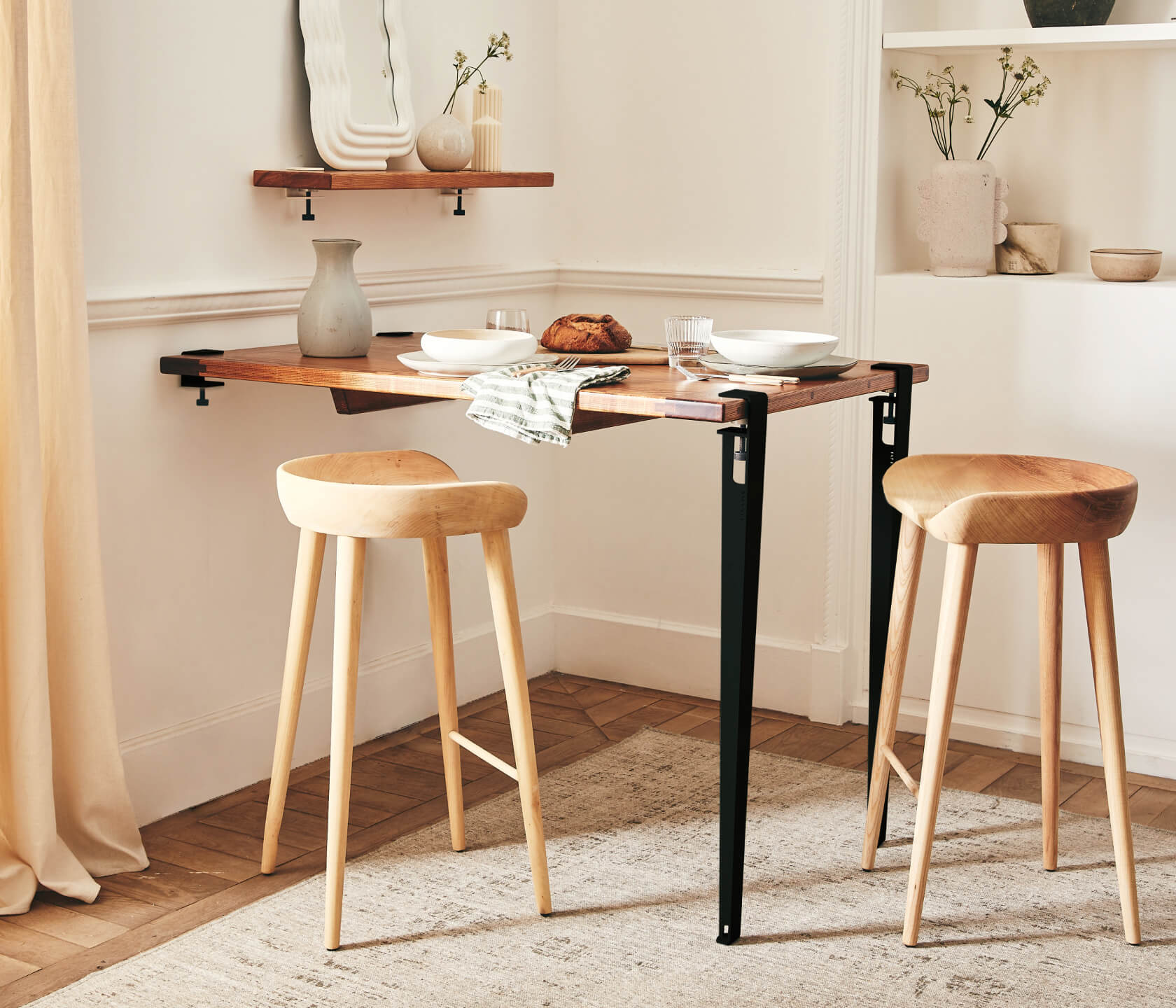 Table haute en bois massif ÉOS - Kipli x TIPTOE