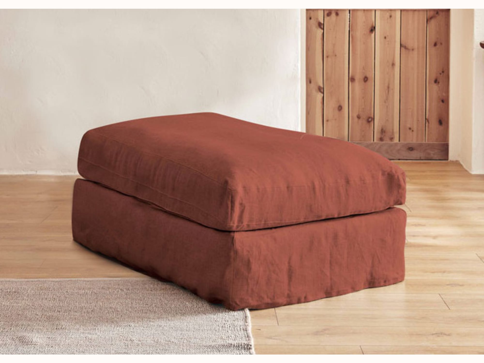 Pouf en lin LENO