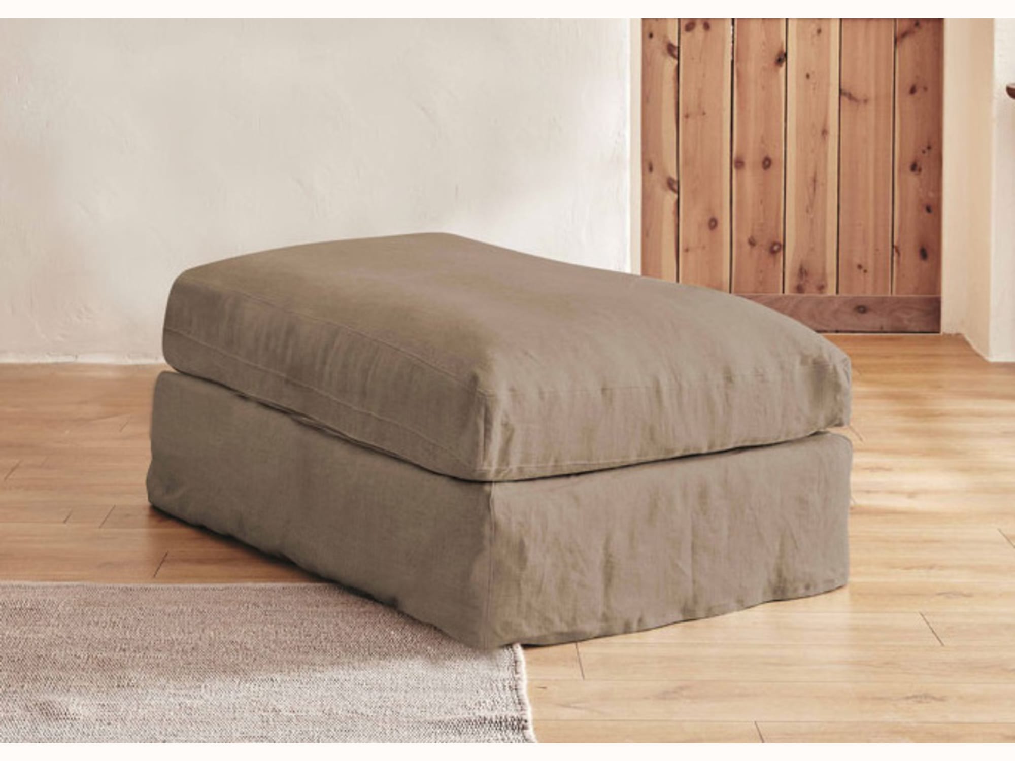 Pouf en lin LENO