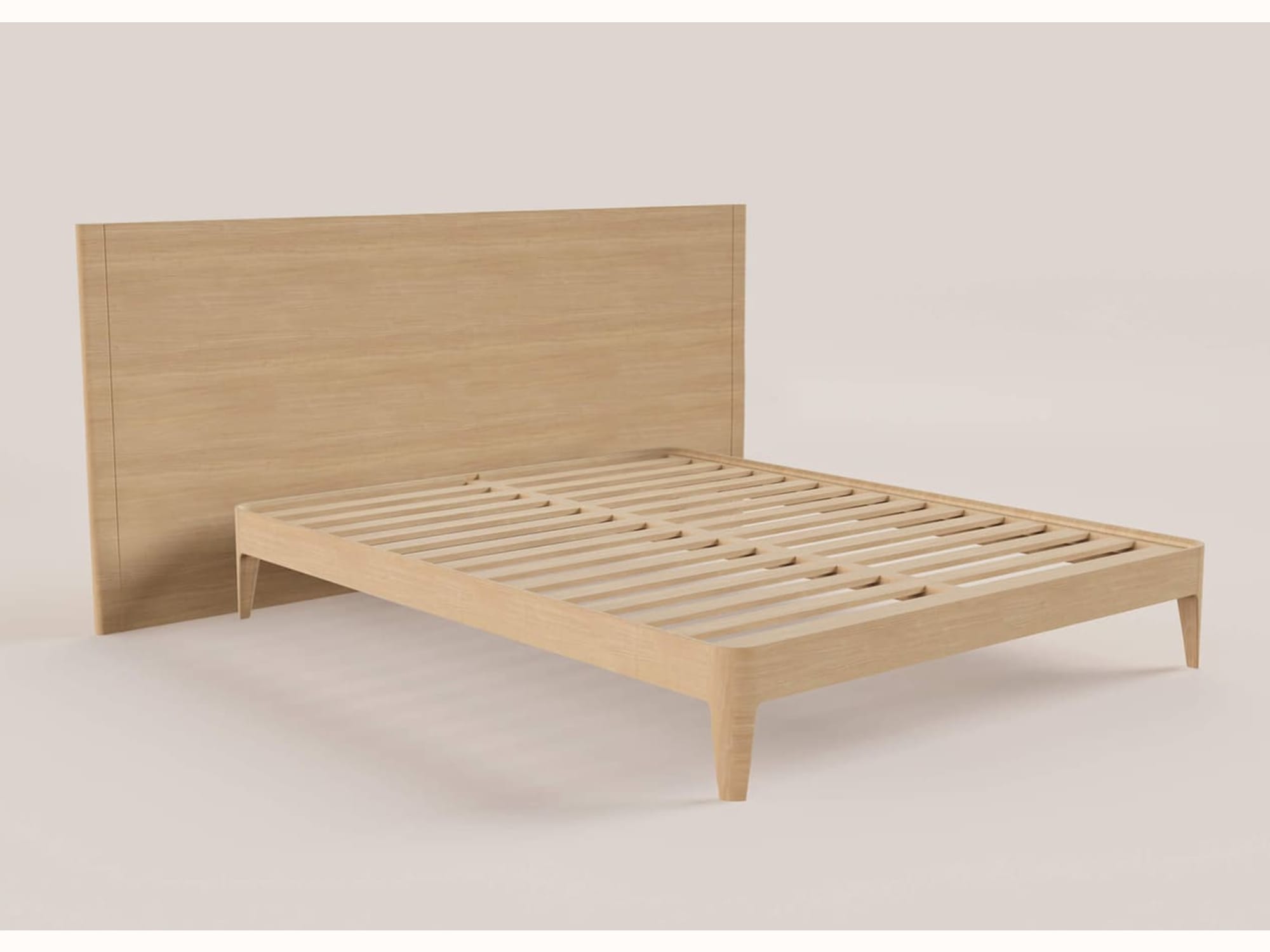 Bett mit Lattenrost aus massiver Eiche CLAIRIÈRE