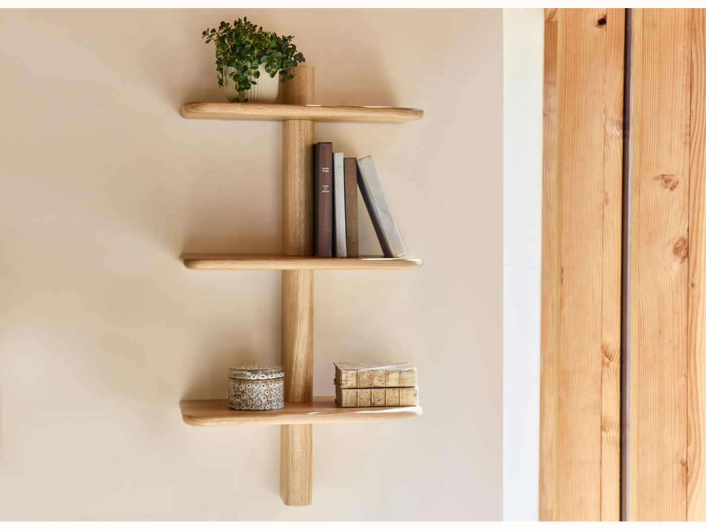 BAOBAB Solid Wood Wall Shelf - 3 Shelves
