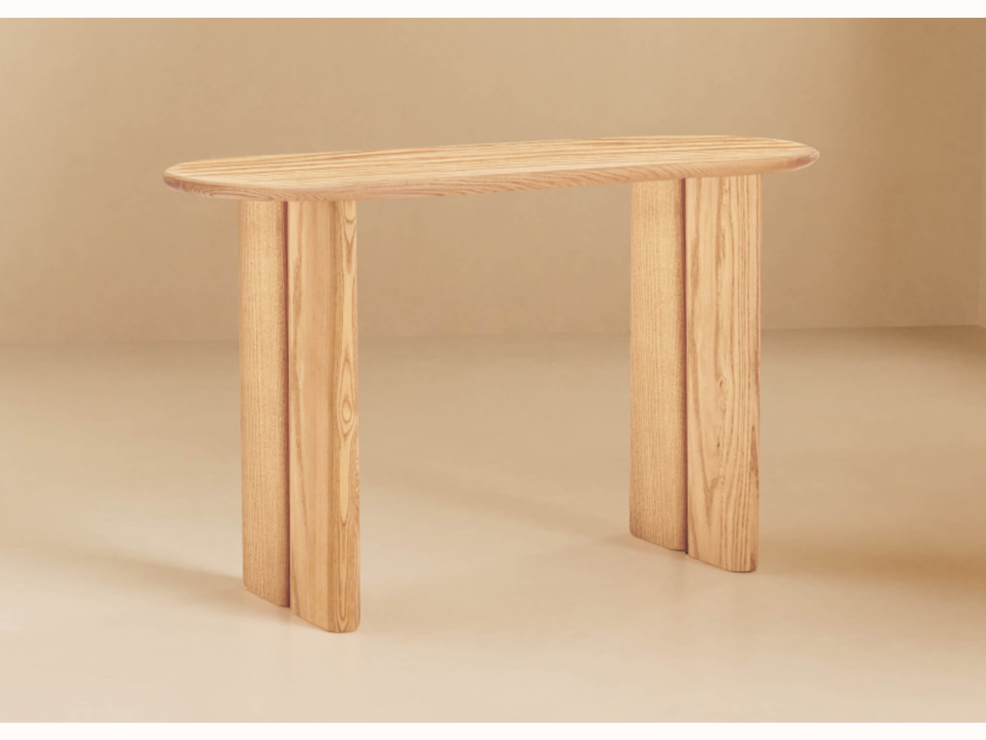 Console ovale en bois massif BAOBAB - 120 cm