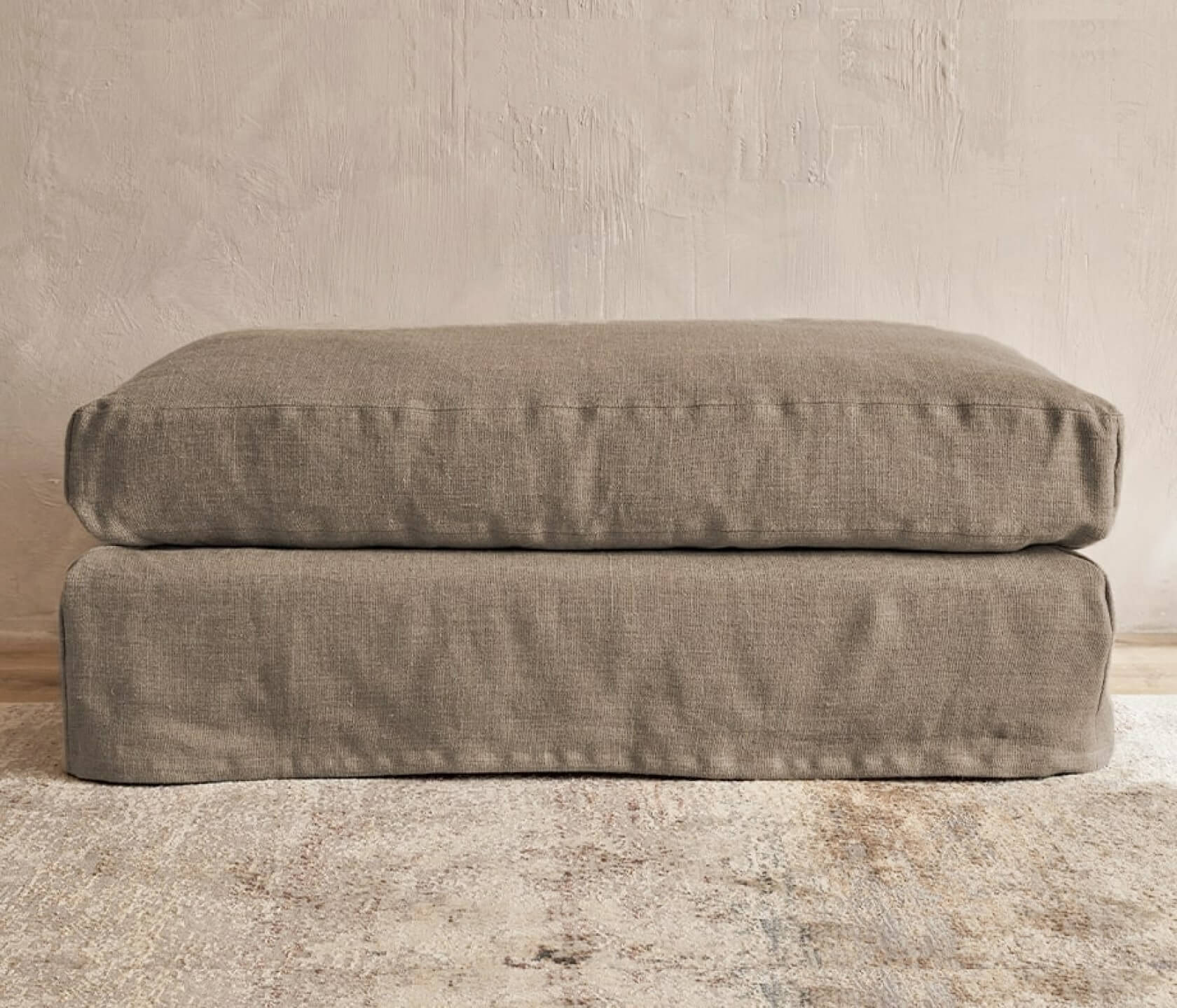 Pouf en lin PALM