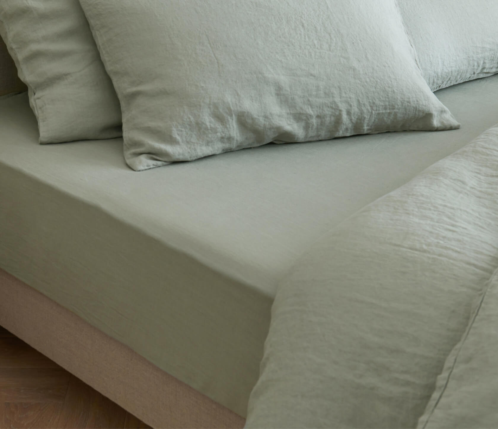 Drap housse en lin lavé