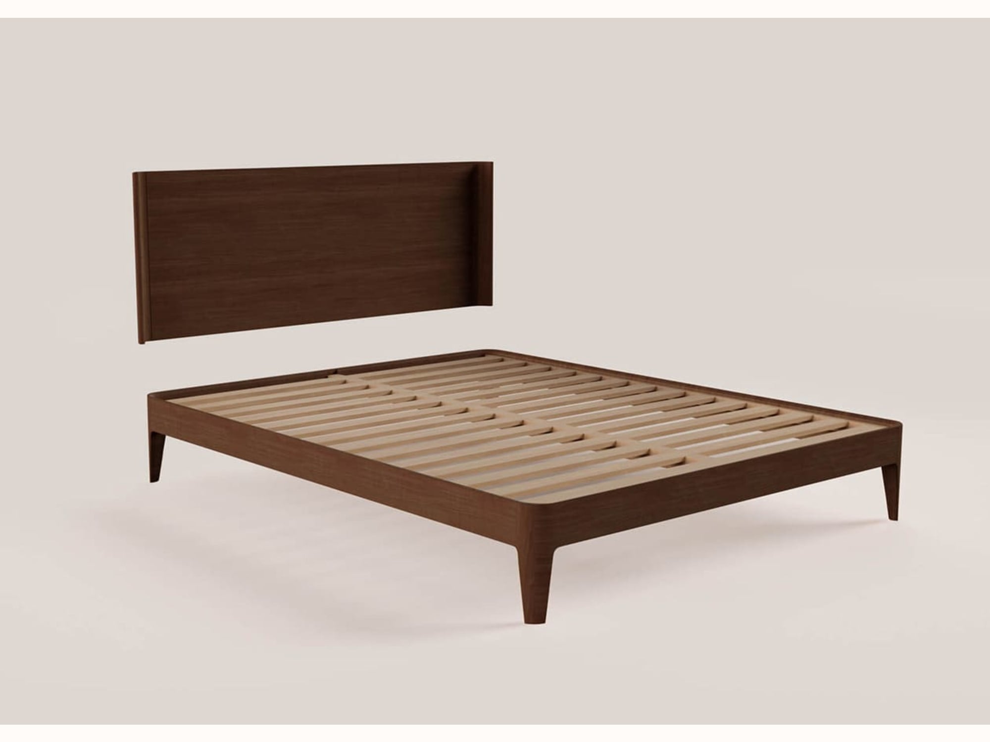 Bett mit Lattenrost aus massiver Eiche CLAIRIÈRE