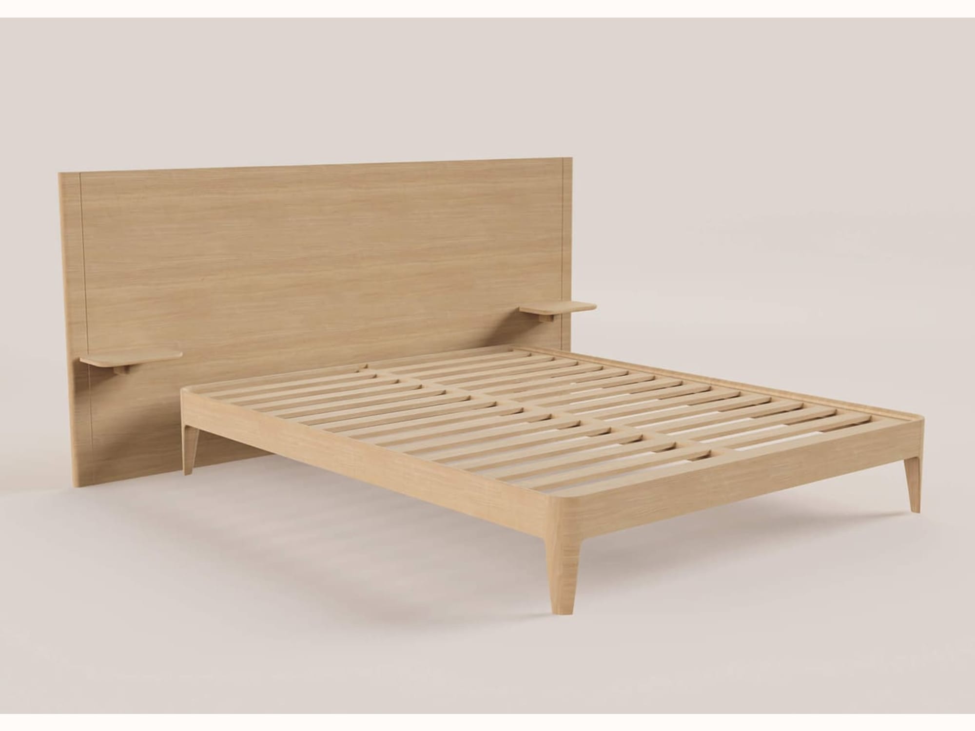 Bett mit Lattenrost aus massiver Eiche CLAIRIÈRE