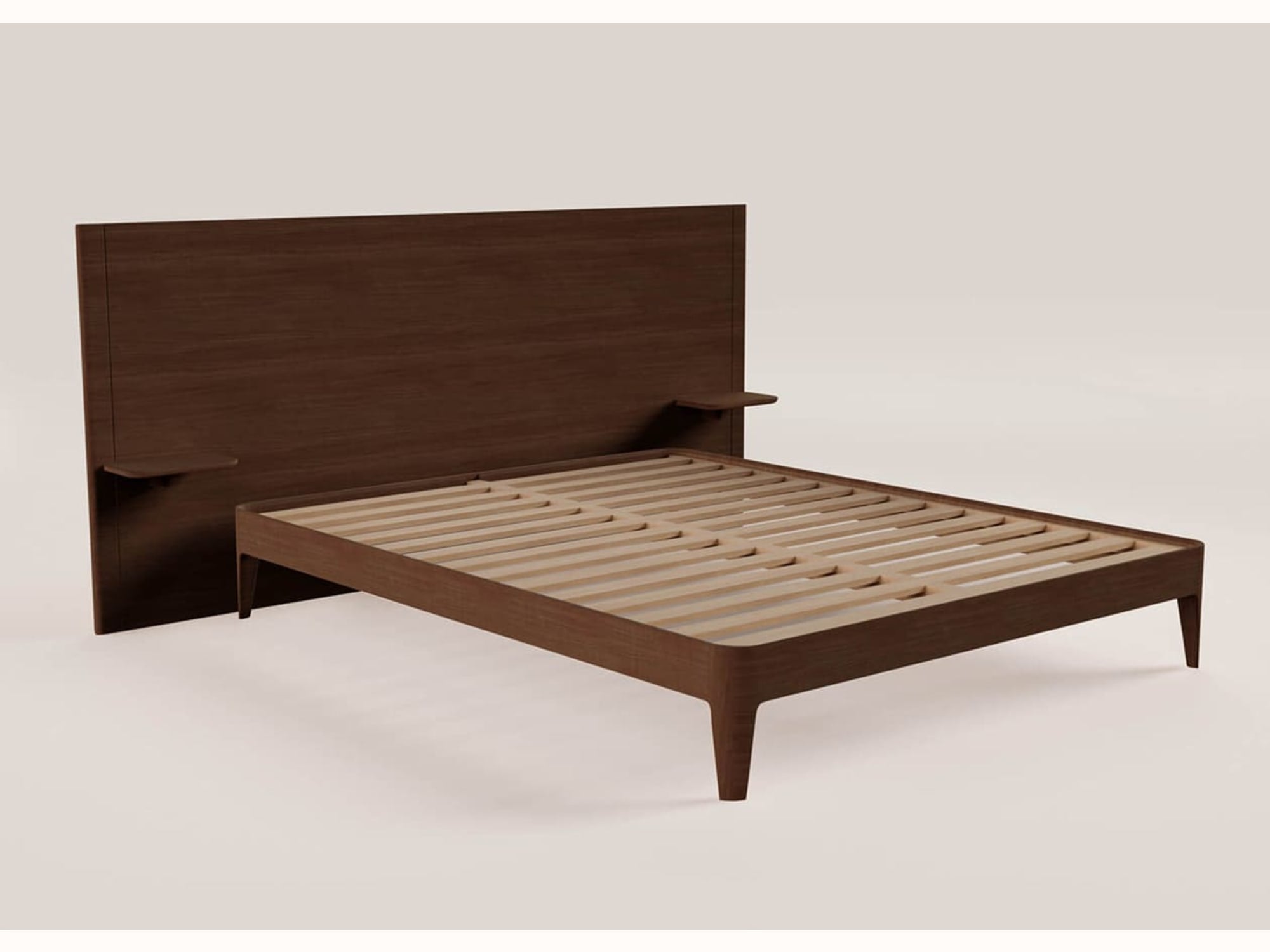 Bett mit Lattenrost aus massiver Eiche CLAIRIÈRE