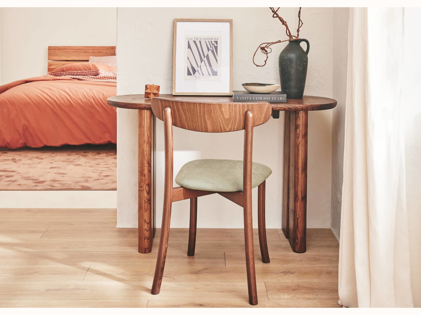 Chaise en bois massif TULIPE (lot de 2)