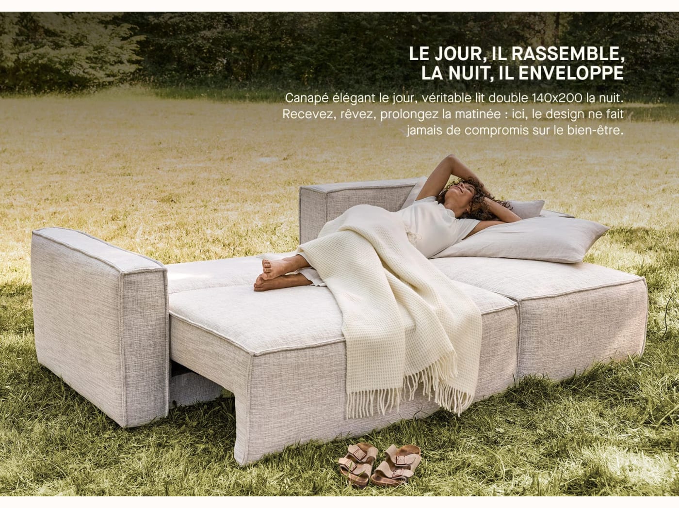 Canapé convertible d'angle FOLIA