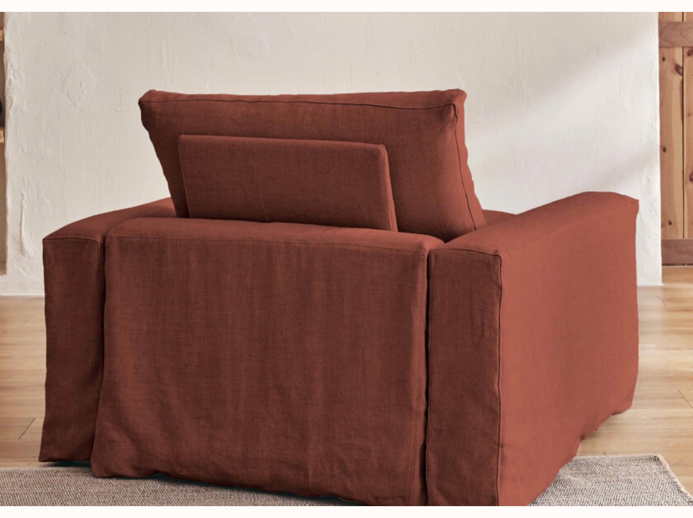 Fauteuil LENO en lin 60 cm