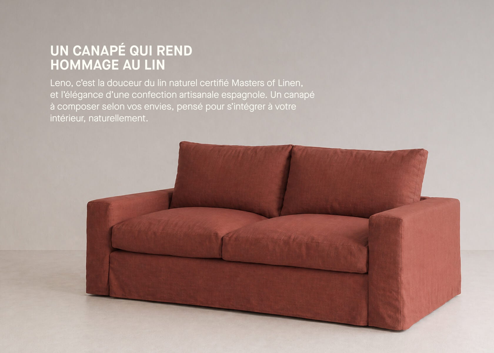 Canapé 3 places en lin LENO