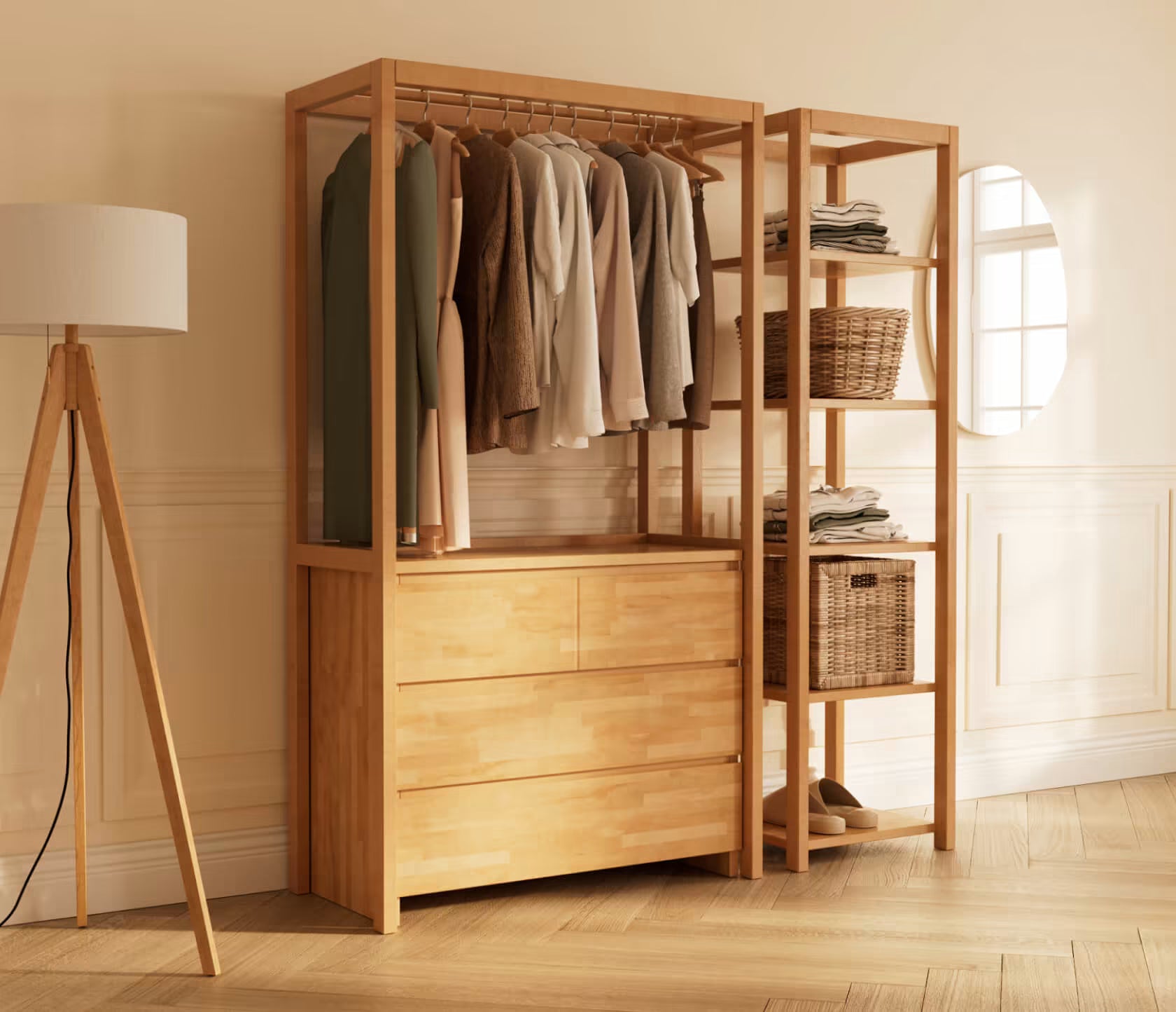Dressing modulable en bois massif AVA