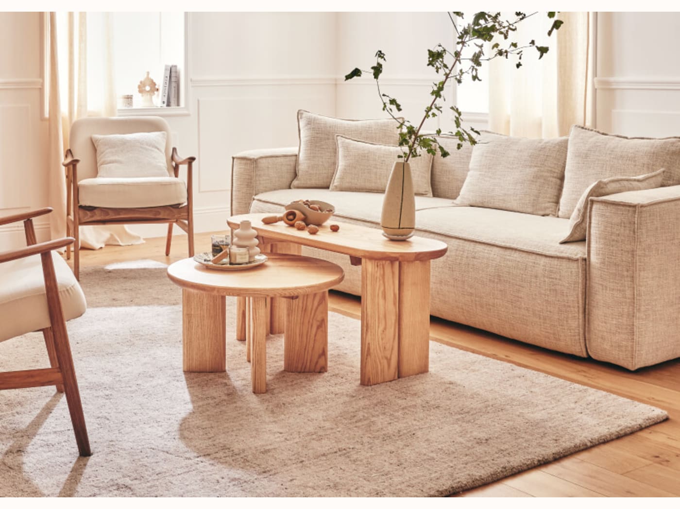 Table basse en bois ronde BAOBAB - 60 cm