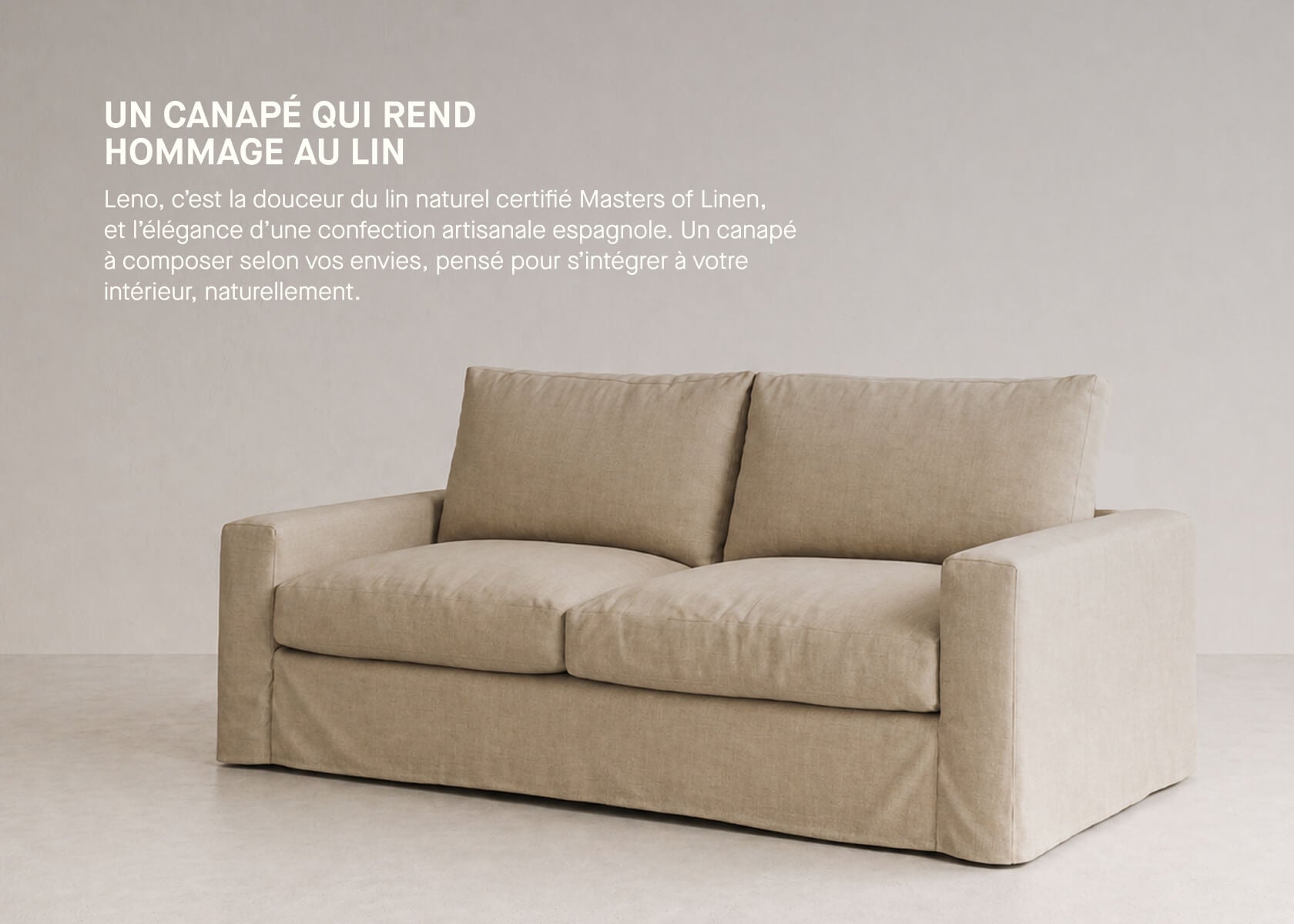 Canapé 3 places en lin LENO