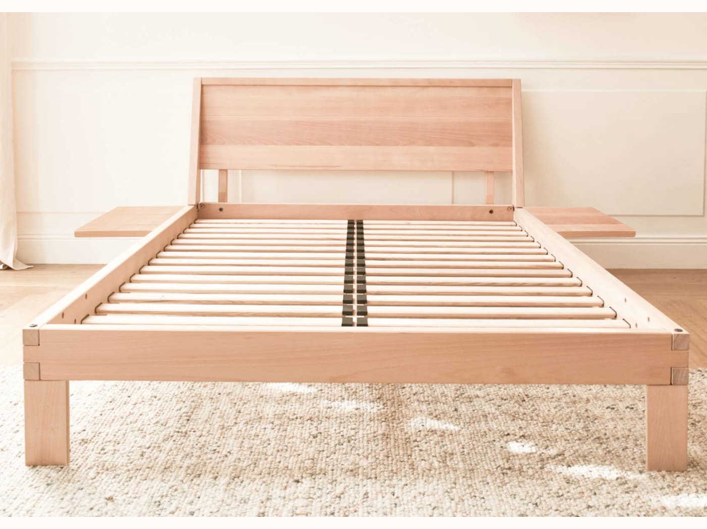 NOVA Solid Beech Bed with Slatted Base