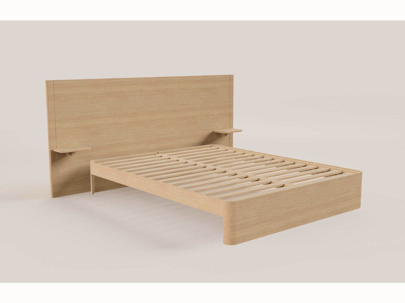 Tête de lit large avec tablettes Étang