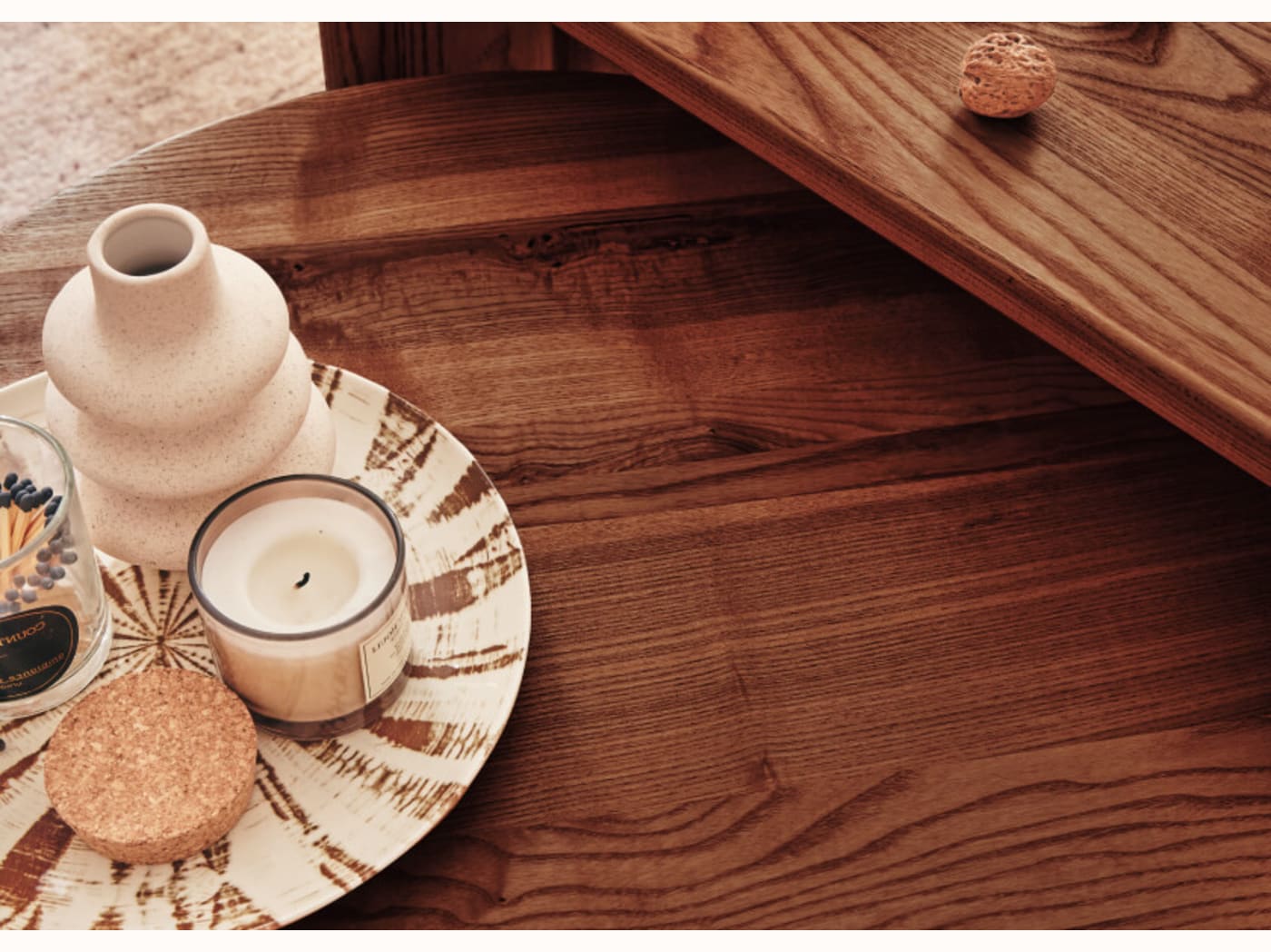 Table basse en bois ronde BAOBAB - 60 cm