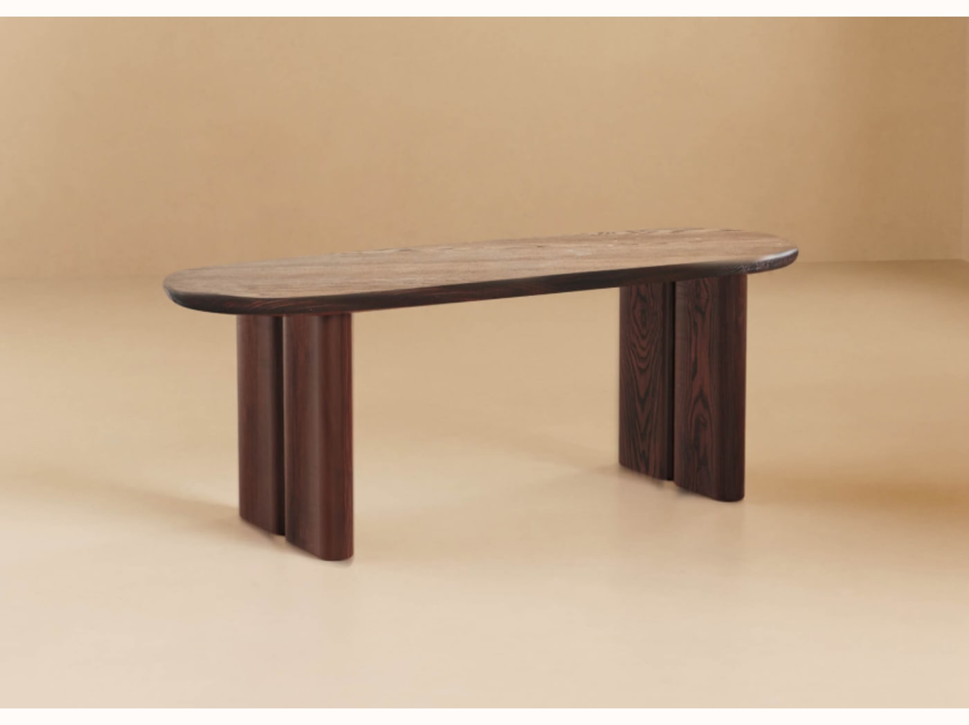 Banc ovale en bois massif BAOBAB - 120 cm
