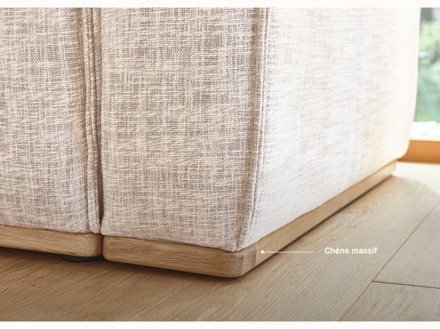 Canapé convertible avec base en bois FOLIA