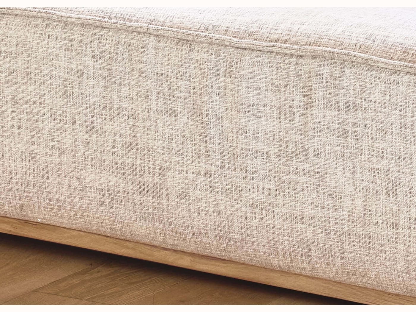 Pouf avec base en bois FOLIA