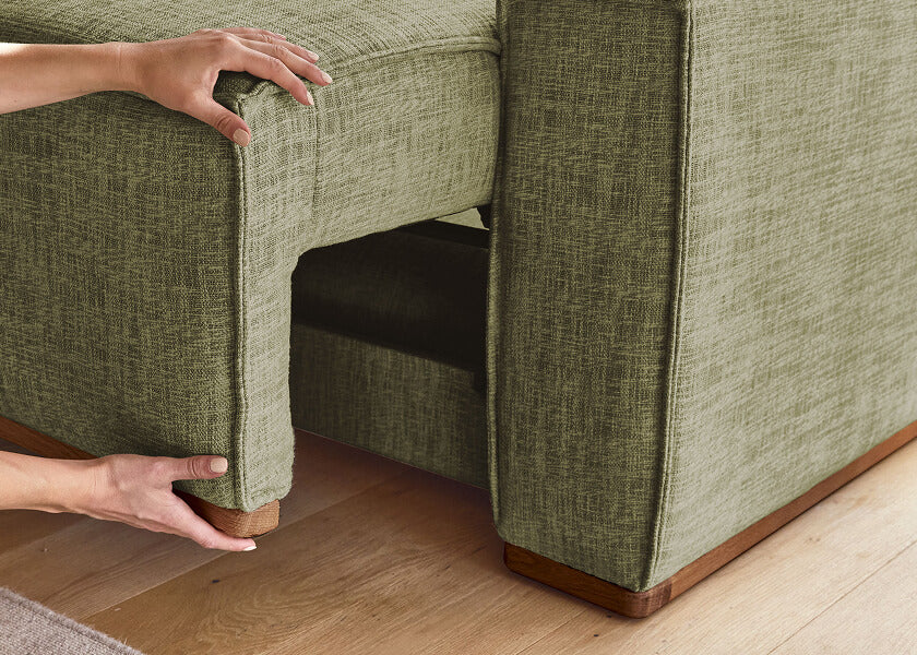 Canapé convertible avec base en bois FOLIA