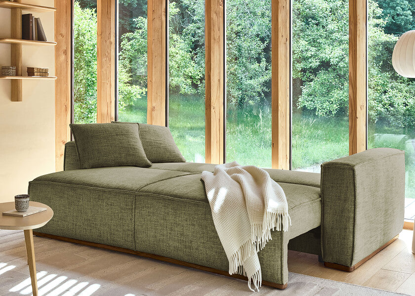 Canapé convertible avec base en bois FOLIA