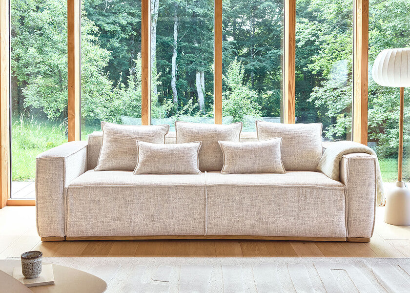 Canapé convertible avec base en bois FOLIA