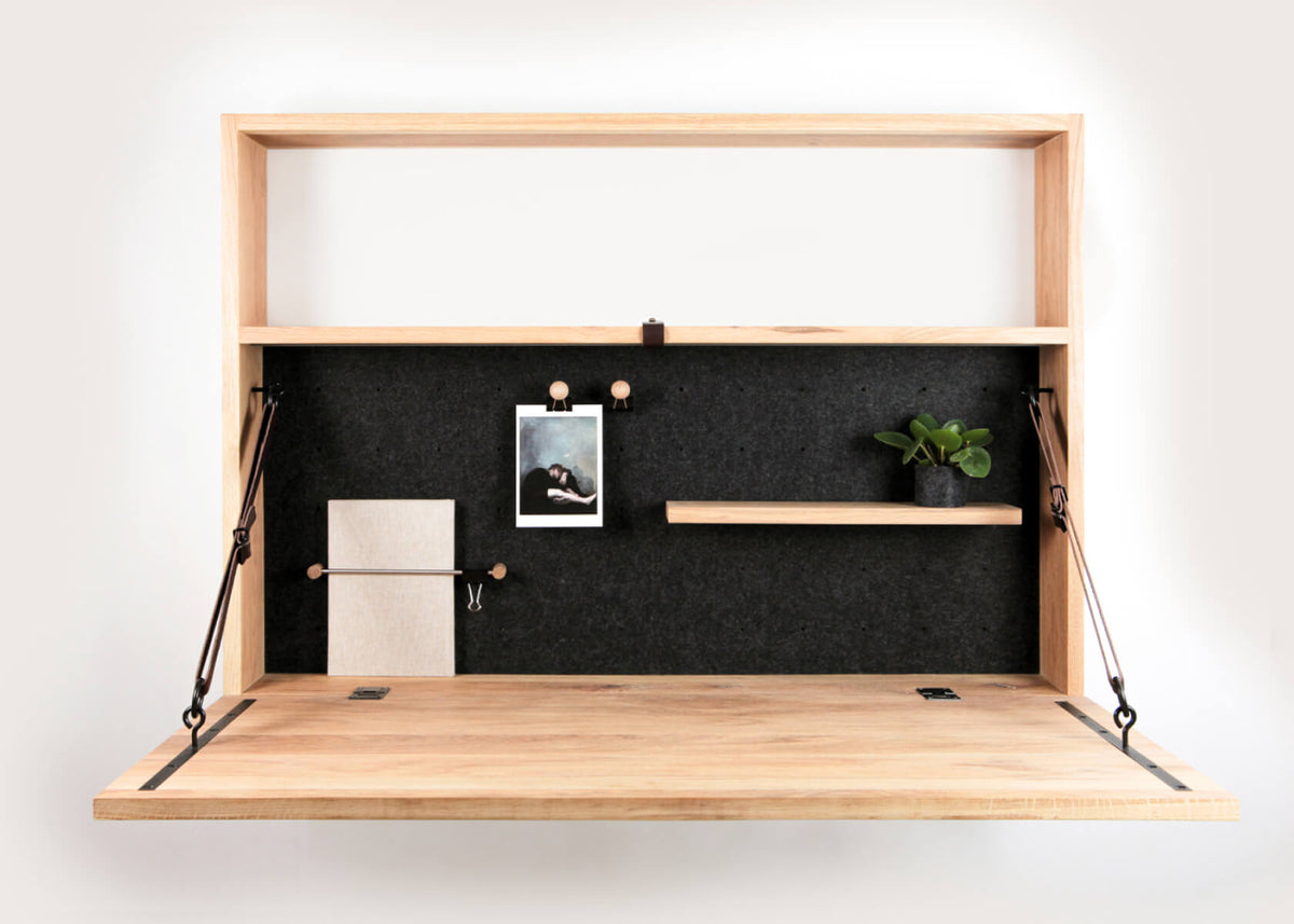 Bureau mural en bois massif Eyao x Kipli