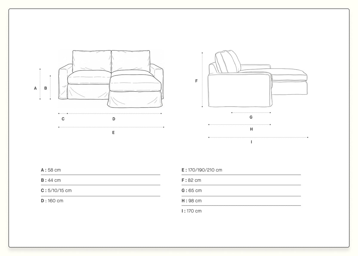 2-3-Sitzer-Ecksofa mit Hocker aus Leinen LENO