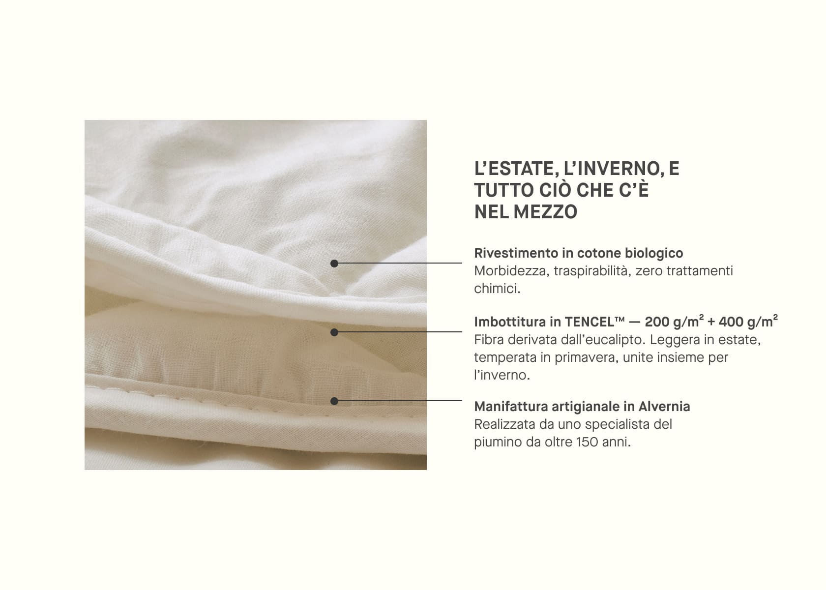 Piumino 4 stagioni