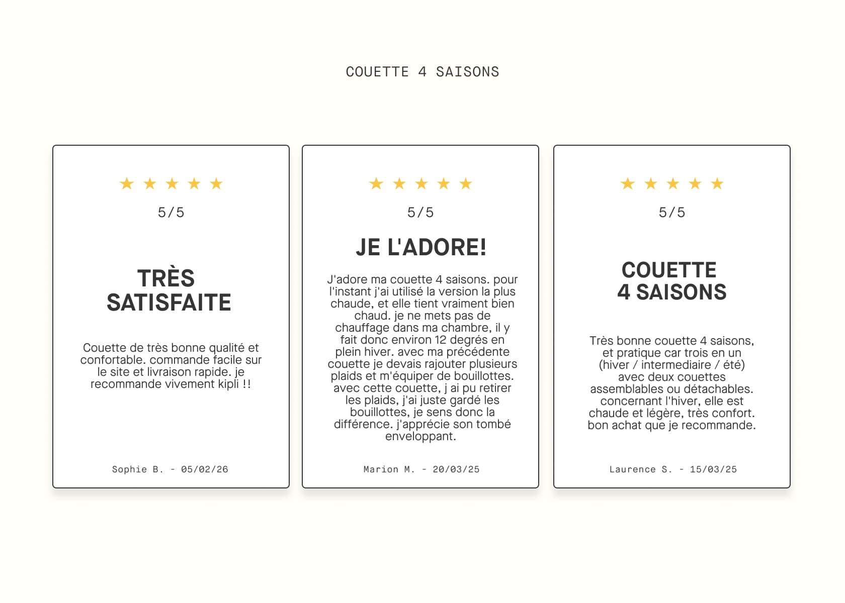 Couette 4 saisons