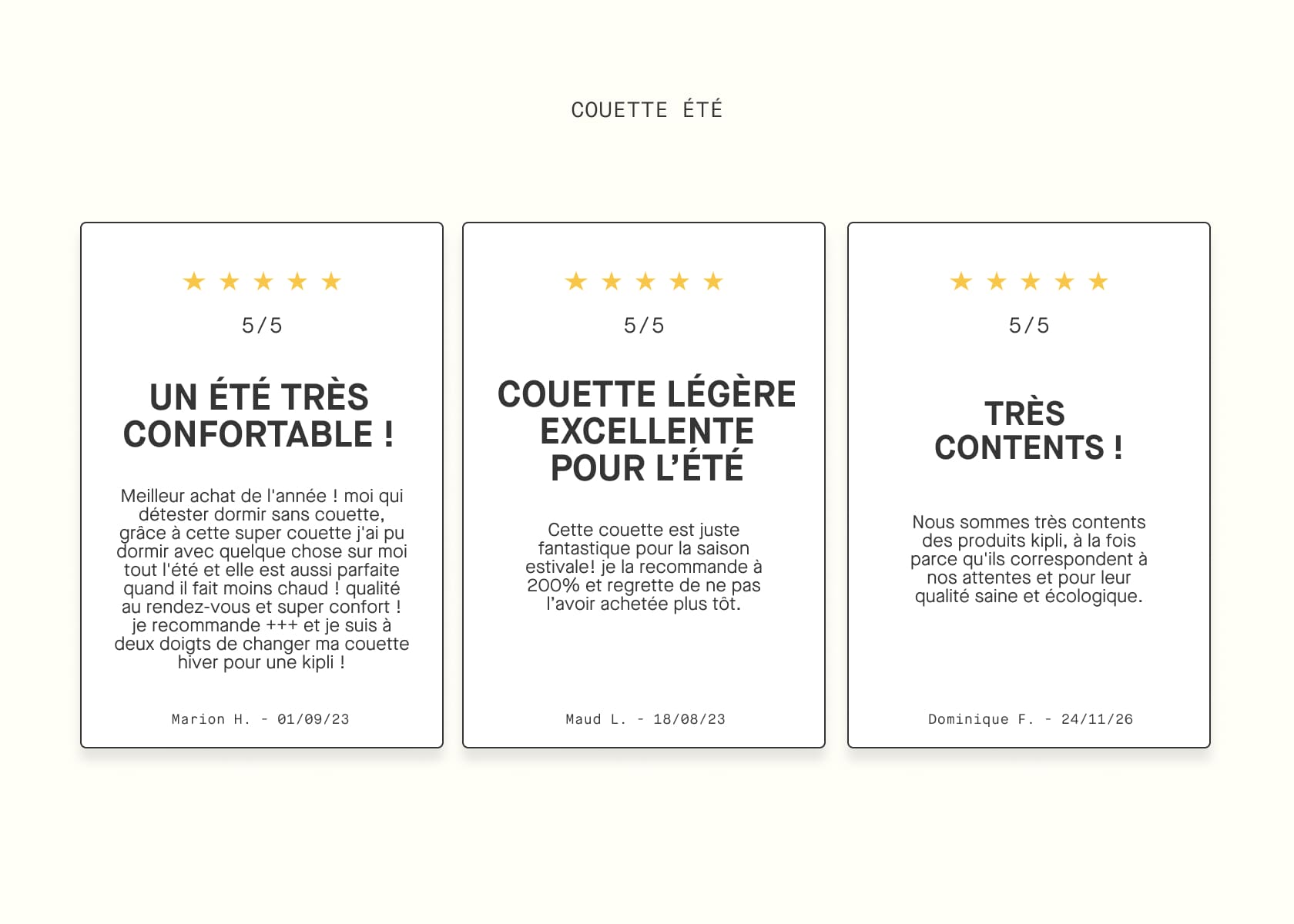 Couette été