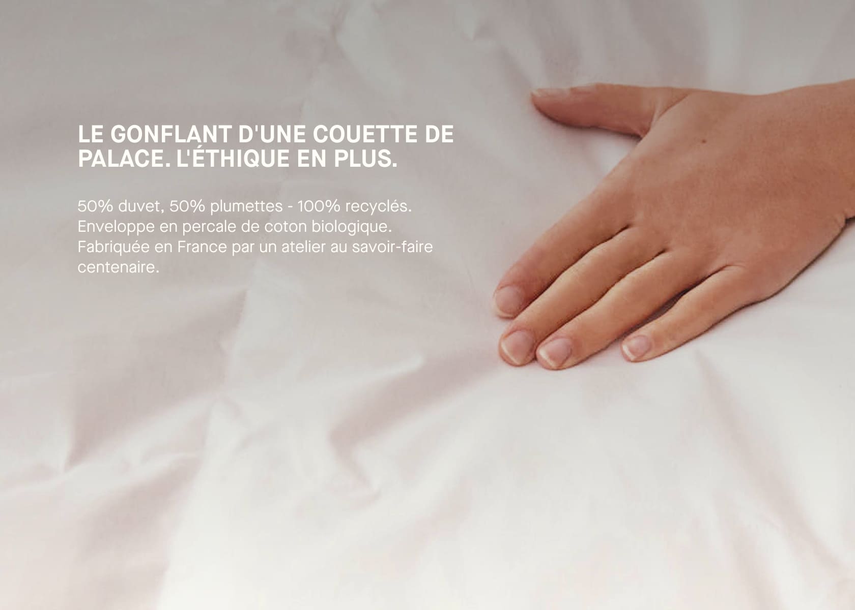 Couette en duvet et plumes