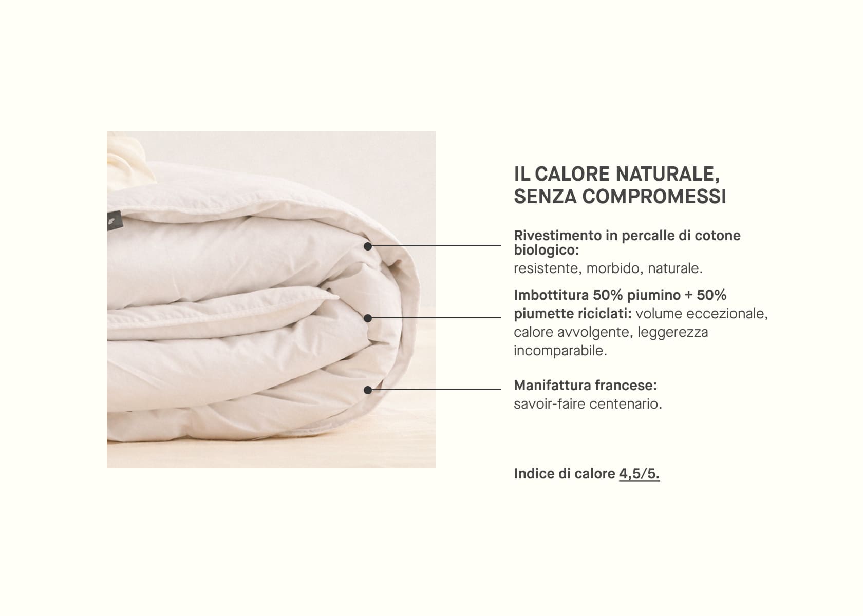Down and feather comforter