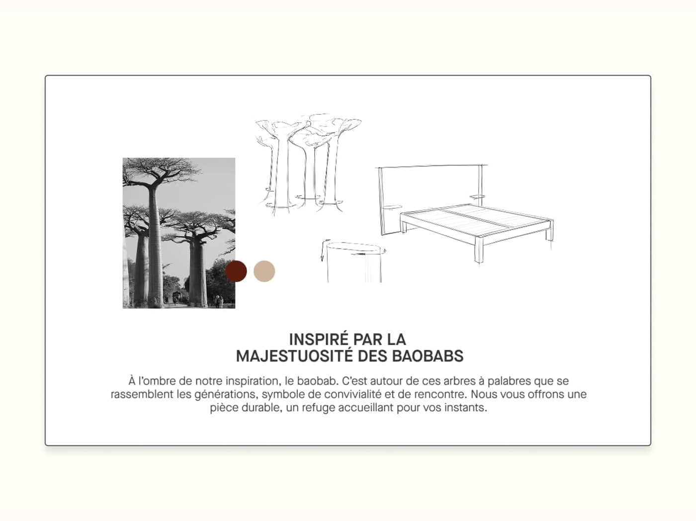 Lit avec sommier en chêne massif BAOBAB