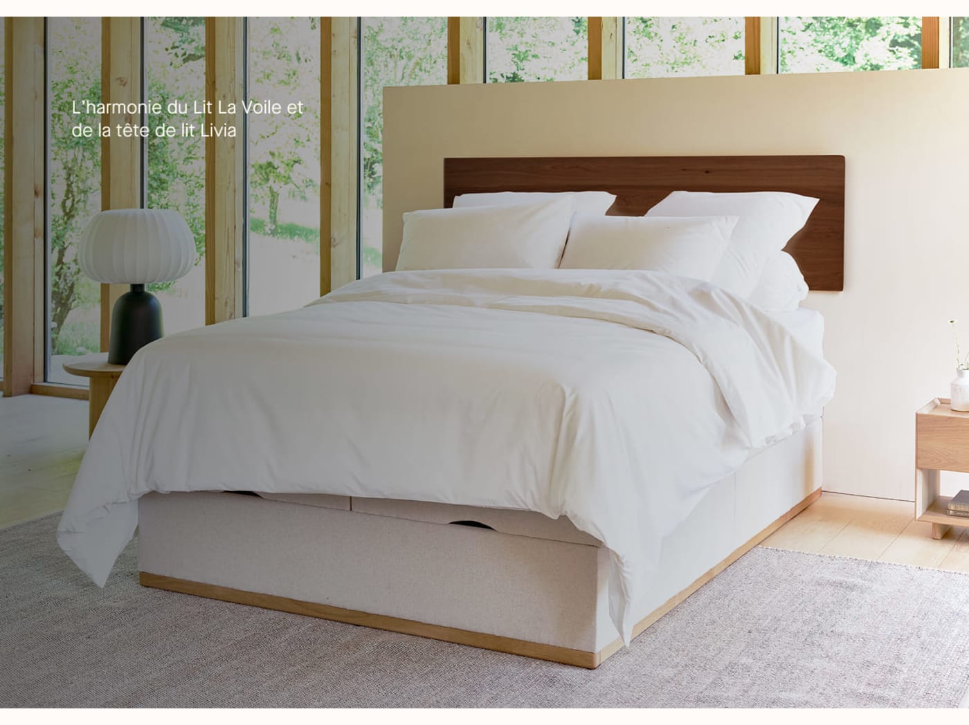 Lit coffre premium en bois massif - LA VOILE