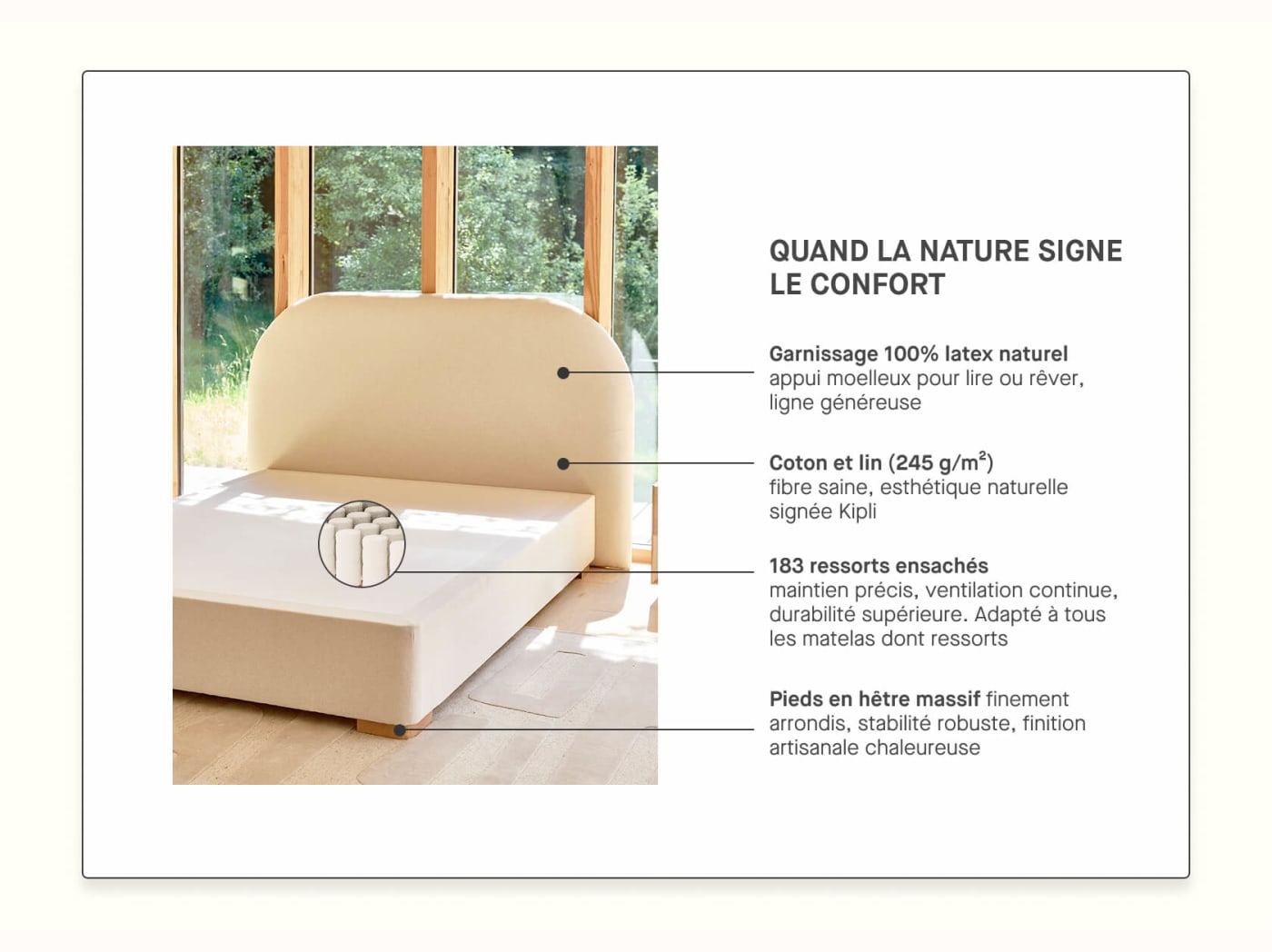 Sommier tapissier à ressorts premium - LE LAC