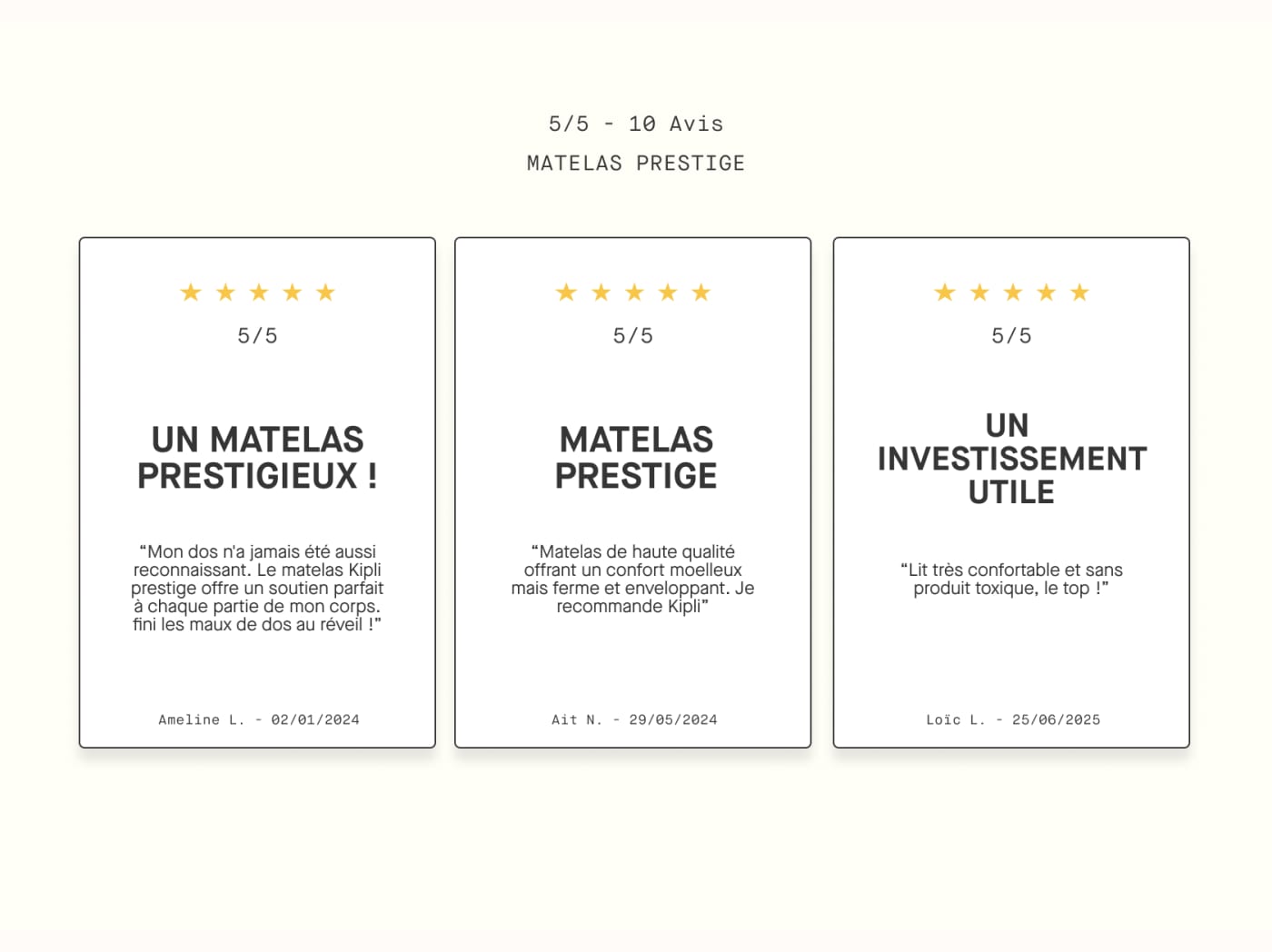 Matratze Prestige