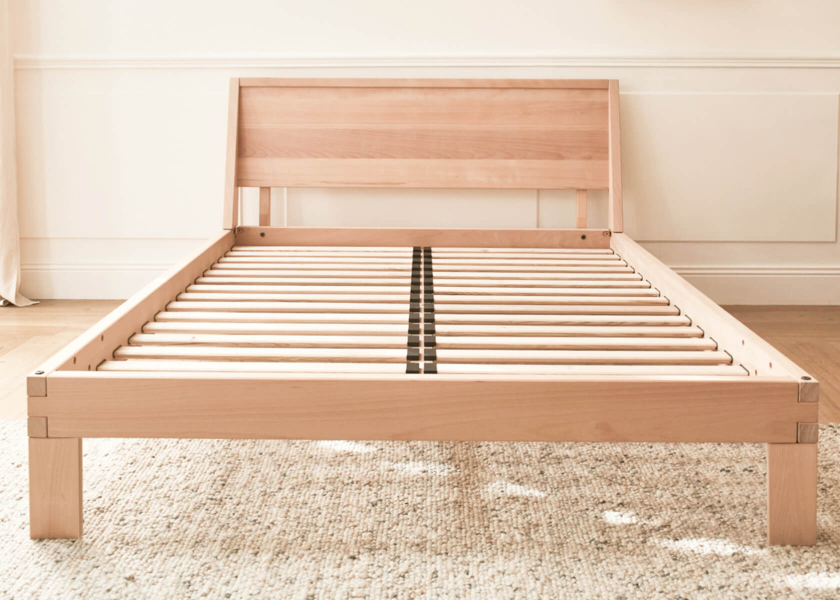 NOVA Solid Beech Bed with Slatted Base