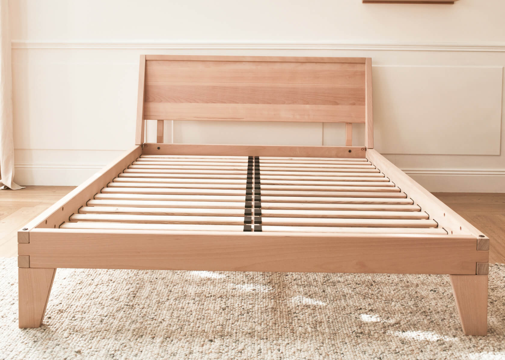 NOVA Solid Beech Bed with Slatted Base