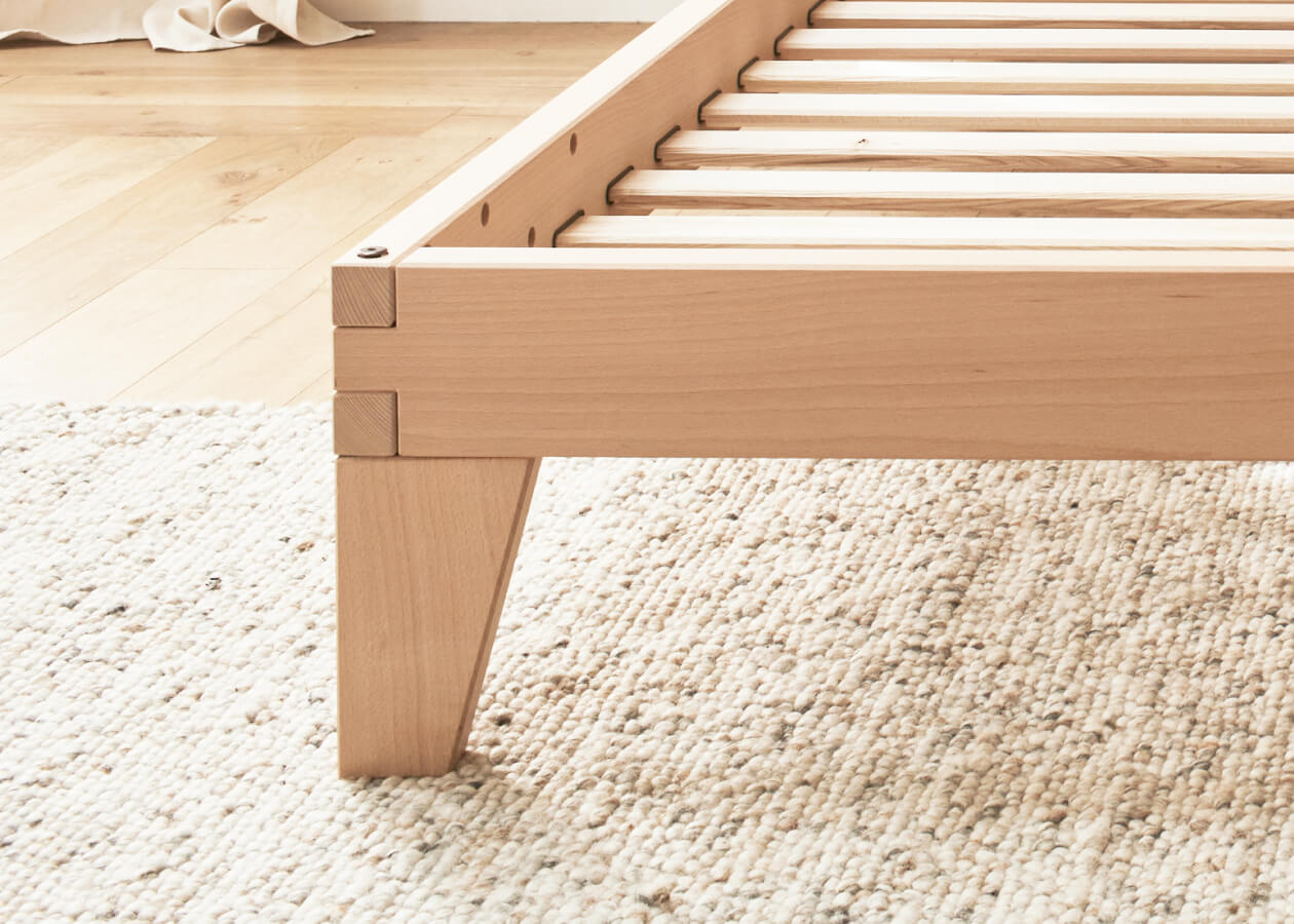 NOVA Solid Beech Bed with Slatted Base