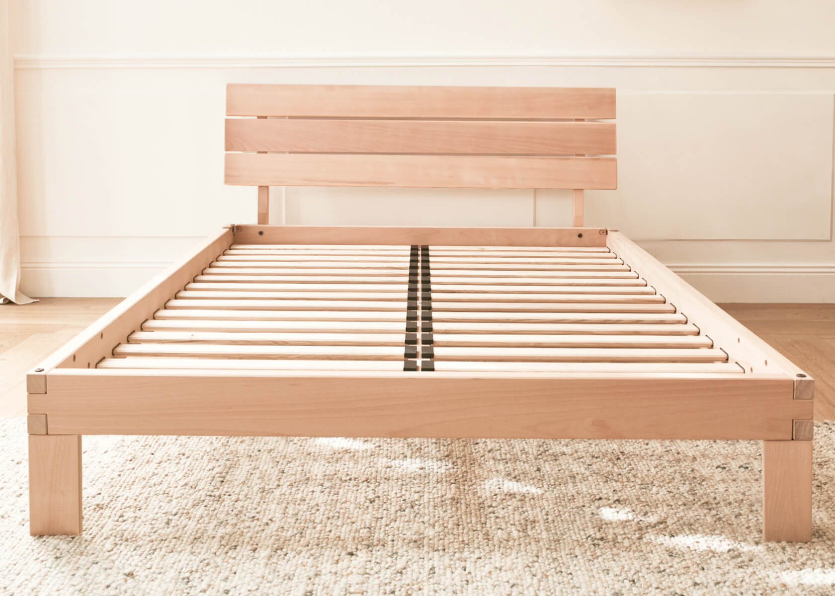 NOVA Solid Beech Bed with Slatted Base