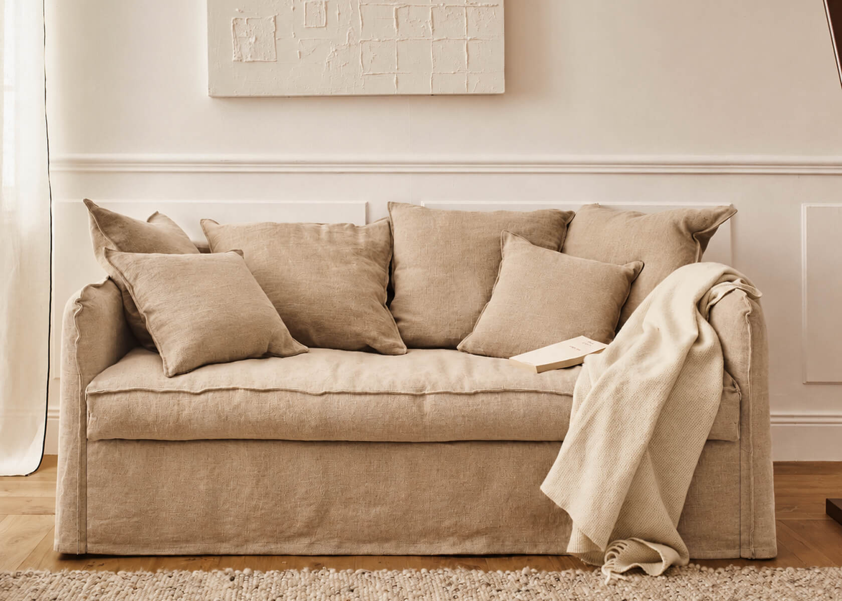 OLIA Schlafsofa aus Leinen