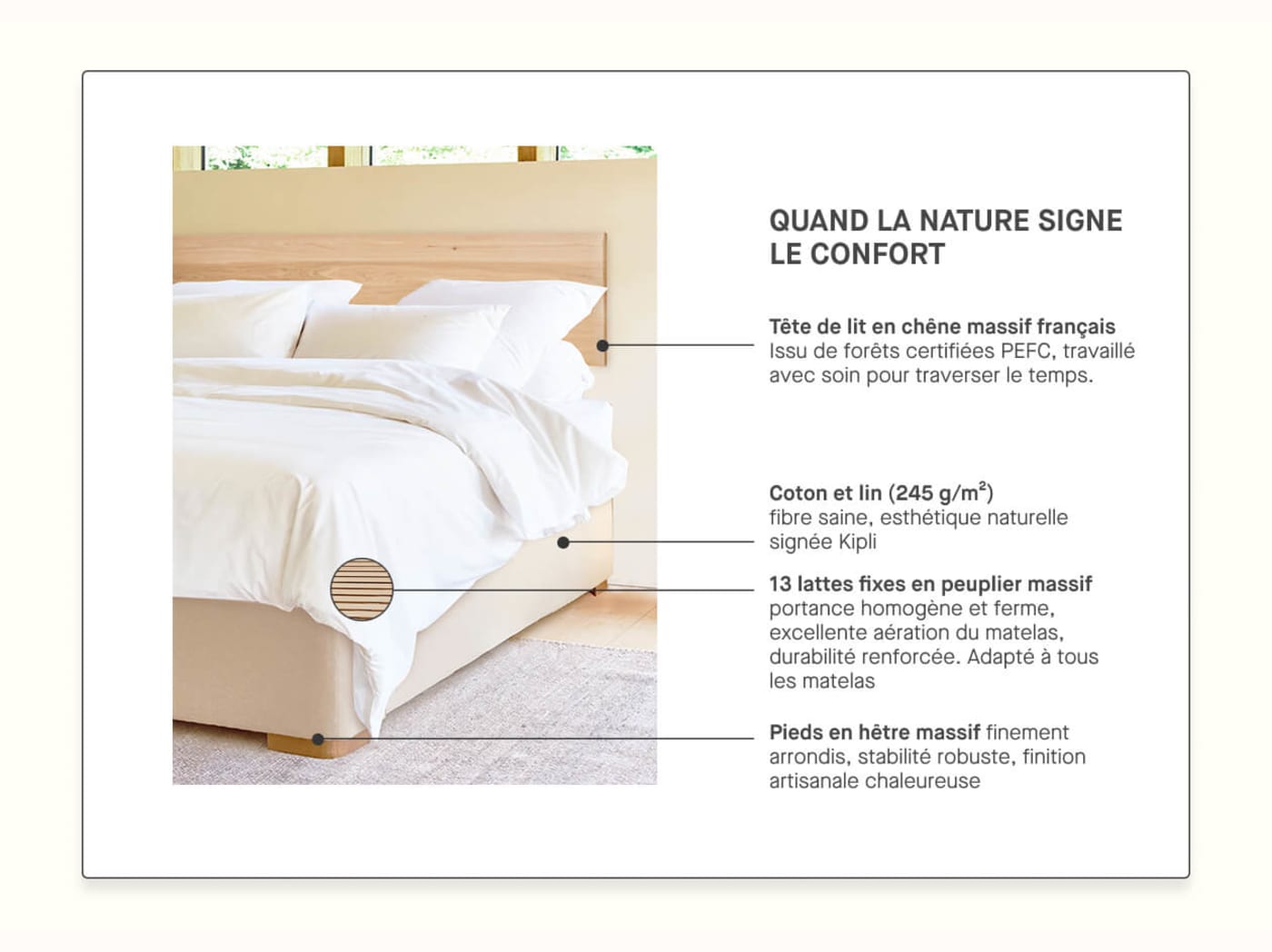 Premium-Polsterbettgestell – LE LAC