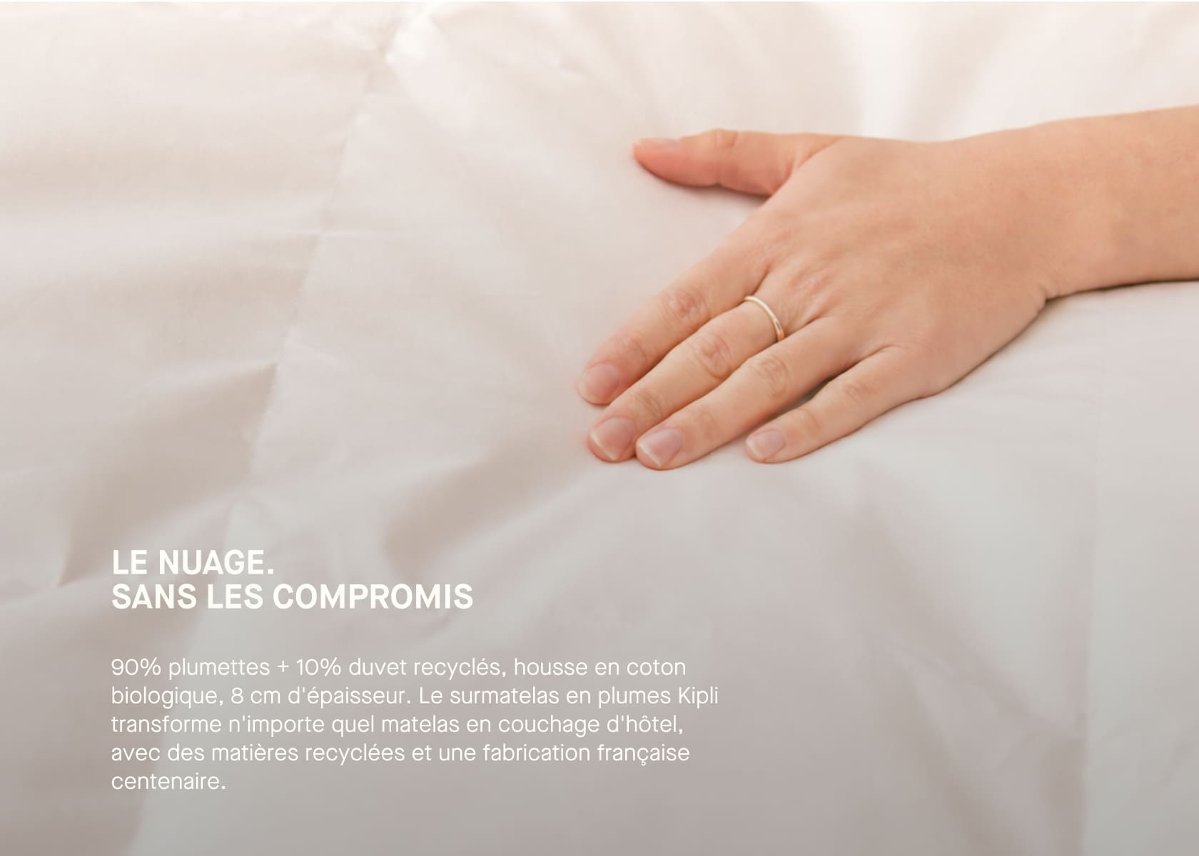 Surmatelas en plumes et duvet